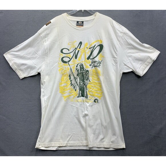Akademiks Indian Graphic Tee T-Shirt Men's Jeanius Level White Crew Neck XXXL - Picture 1 of 15